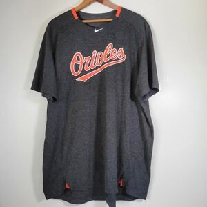 Nike Baltimore Orioles Dri-FIT Authentic Collection Training Shirt Mens XL Grey